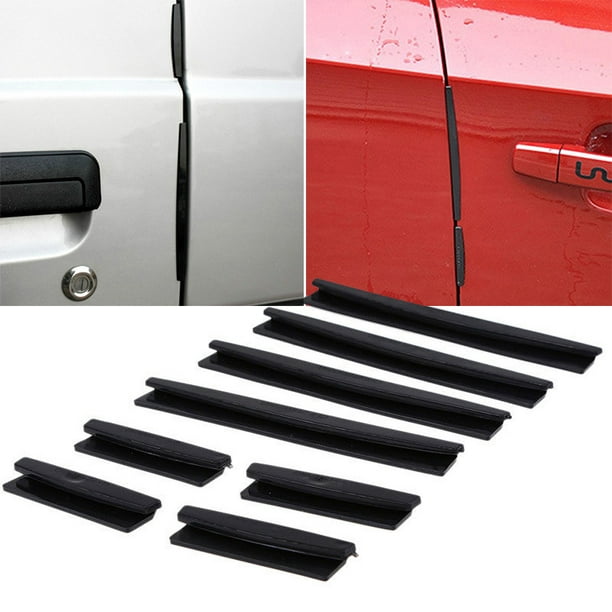 Car Door Edge Guard Strips 4pcs Carbon Fiber Door Edge Guard Bumper Protector Strips Trim Cover Car Universal